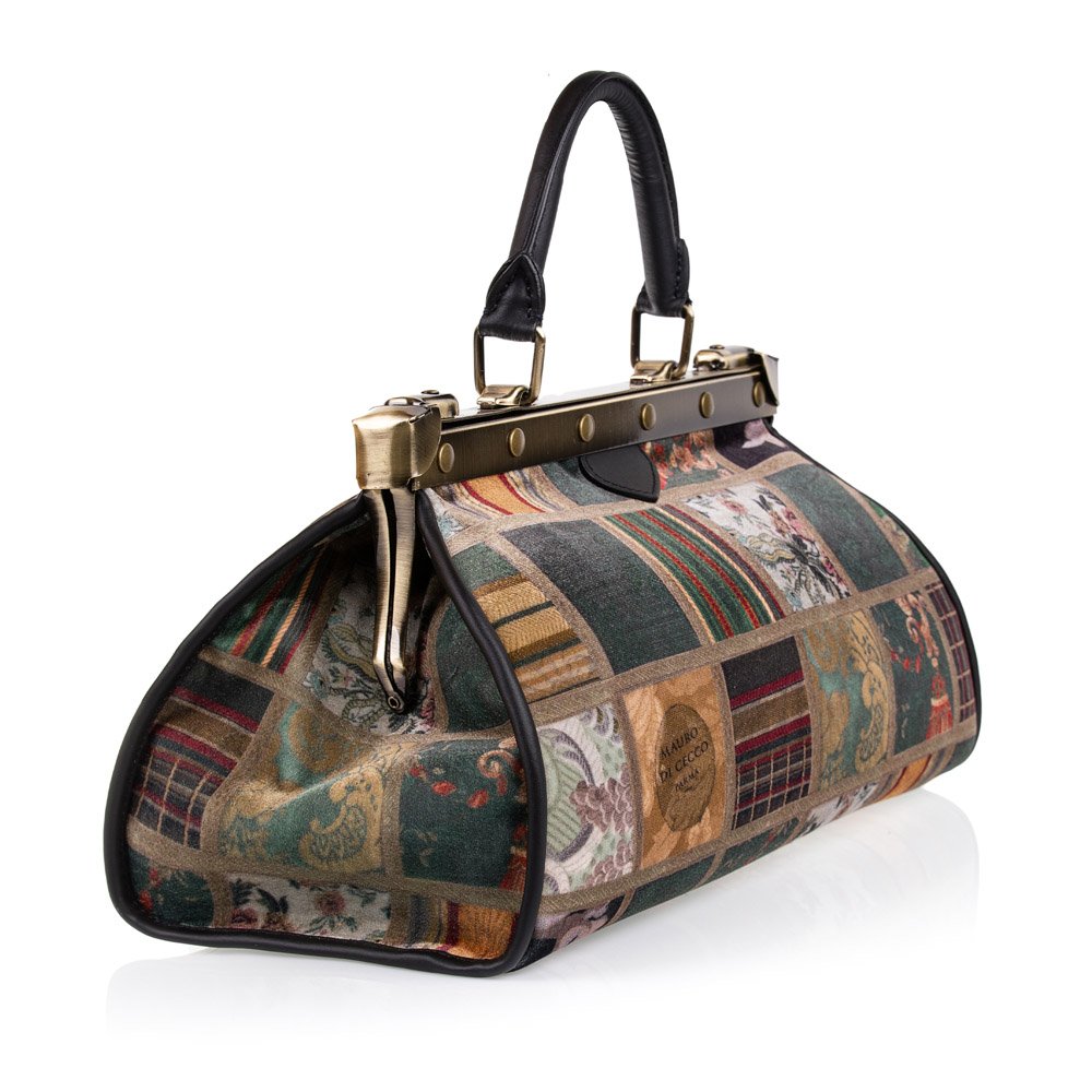 Doctor's bag in velluto e pelle PAT 01 PATCHWORK