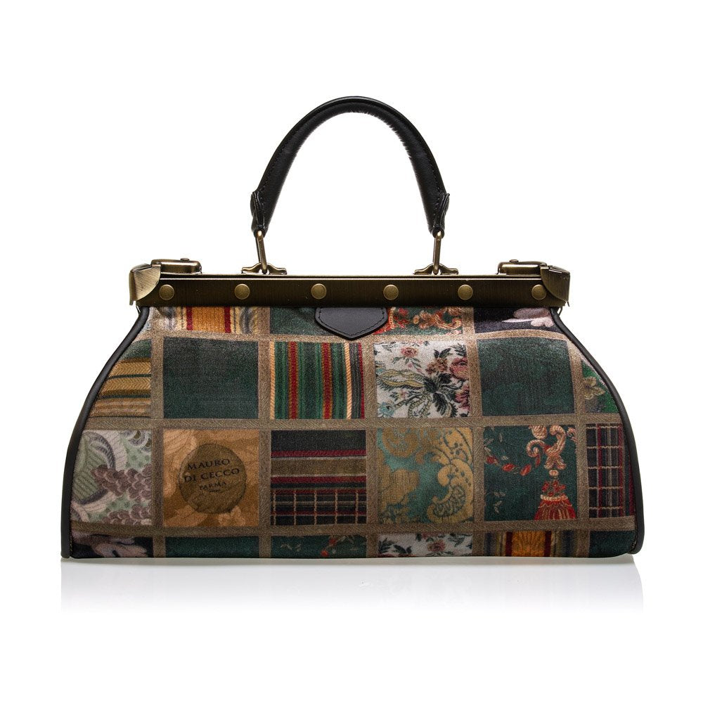 Doctor's bag in velluto e pelle PAT 01 PATCHWORK